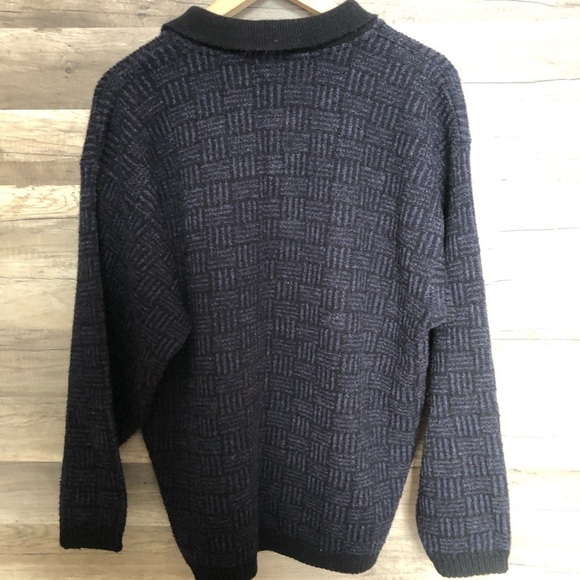 Vintage Pierre Cardin Wool Blend Pullover Cozy Quarter Buttoned Sweater Medium - Picture 7 of 8